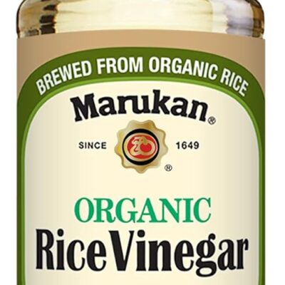 marukan organic unseasoned rice vinegar, 12 ounce glass bottle