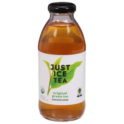 just ice tea, tea green original organic, 16 fl oz