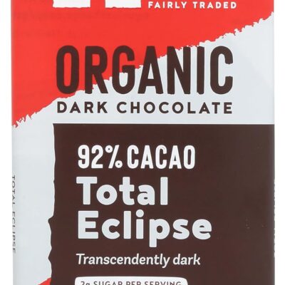 equal exchange organic & fairly traded dark chocolate bar total eclipse 92% cacao 2.8 oz