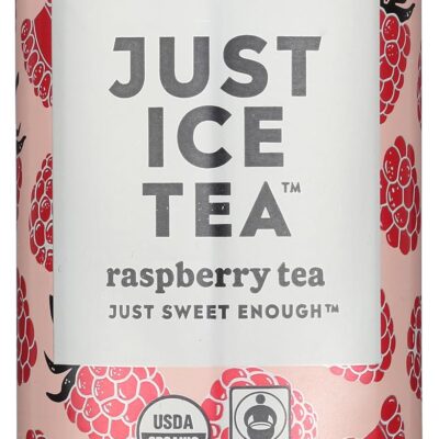 just ice tea organic raspberry tea sgl can, 12 fz