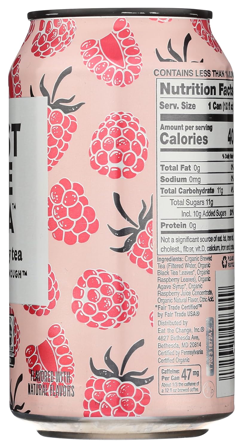 just ice tea organic raspberry tea sgl can, 12 fz just ice tea organic raspberry tea sgl can, 12 fz