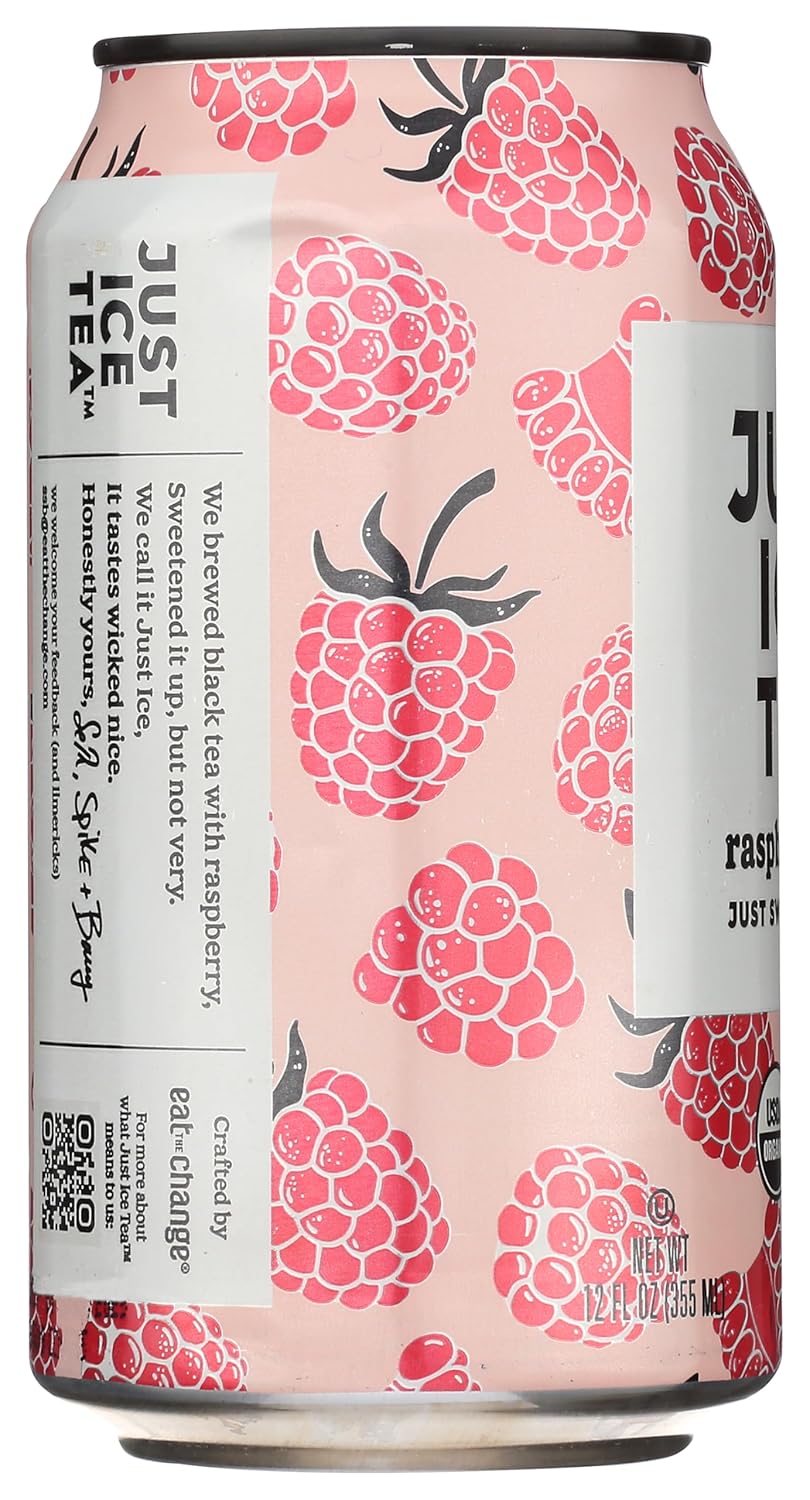 just ice tea organic raspberry tea sgl can, 12 fz just ice tea organic raspberry tea sgl can, 12 fz