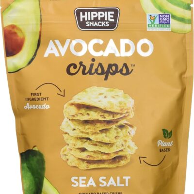 hippie snacks crisps avocado sea salt, 2.5 oz